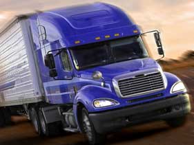 Freight Truck on Road - Domestic trucking freight forwarding services